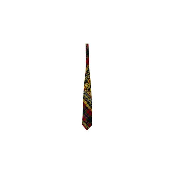Gianni Versace Tartan Tie in Multicolor Silk